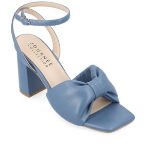 Journee Collection Womens Lottey Mid Heel Ankle Strap Sandals - 1 of 4