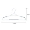 Racxily (2 pack) Non-Slip Clothing Hangers, 30 Pack, White, Durable Plastic, TPE Strips - 2 of 4