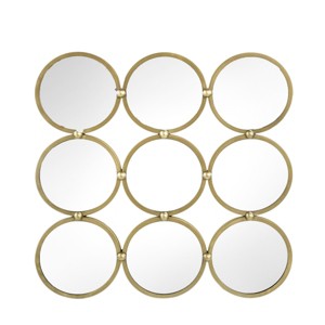 GlasFlength Decorative Wall Mirrors Wall Art Wall Mirror Classic Mirror Circle Mirror Vanity Mirror for Living Room, Silver, 27.2"*1.4"*27.2" - 1 of 4