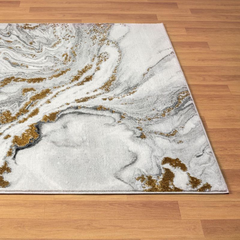 Luxe Weavers Marble Effect Abstract Area Rug, 4 of 11