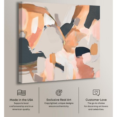 Soft Shades of Pop Colorful Pastel Abstract Canvas Wall Art, 10" x 15"