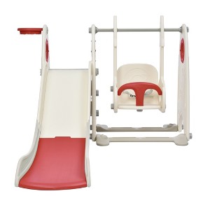 Infurnic Baby Activity Gyms, Baby Play Center with 2-in-1 Toddler Slide and Swing Set, for Baby Essentials Gift, Multicolored, 74"*53.5"*38.5" - 1 of 4