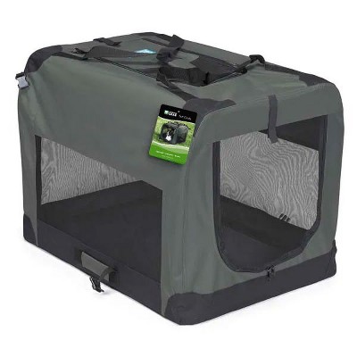 Portable Folding Dog Soft Crate Cat Carrier with 4 Lockable Wheels - Costway