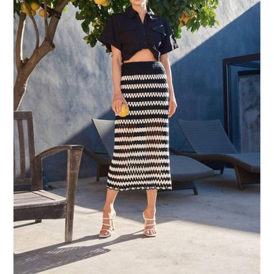 Women's Josephine Handmade Crochet Midi Skirt - Aaron & Amber