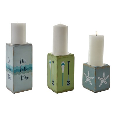 Park Designs Lake House Pillar Holders Set Of 3