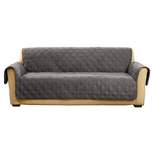 Microfiber Non Slip Sofa Furniture Cover Gray - Sure Fit