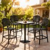 Costway 25.5” Outdoor Bar Stool Set of 2/4 with Ergonomic Back, Arms & Footrest for Garden - 4 of 4