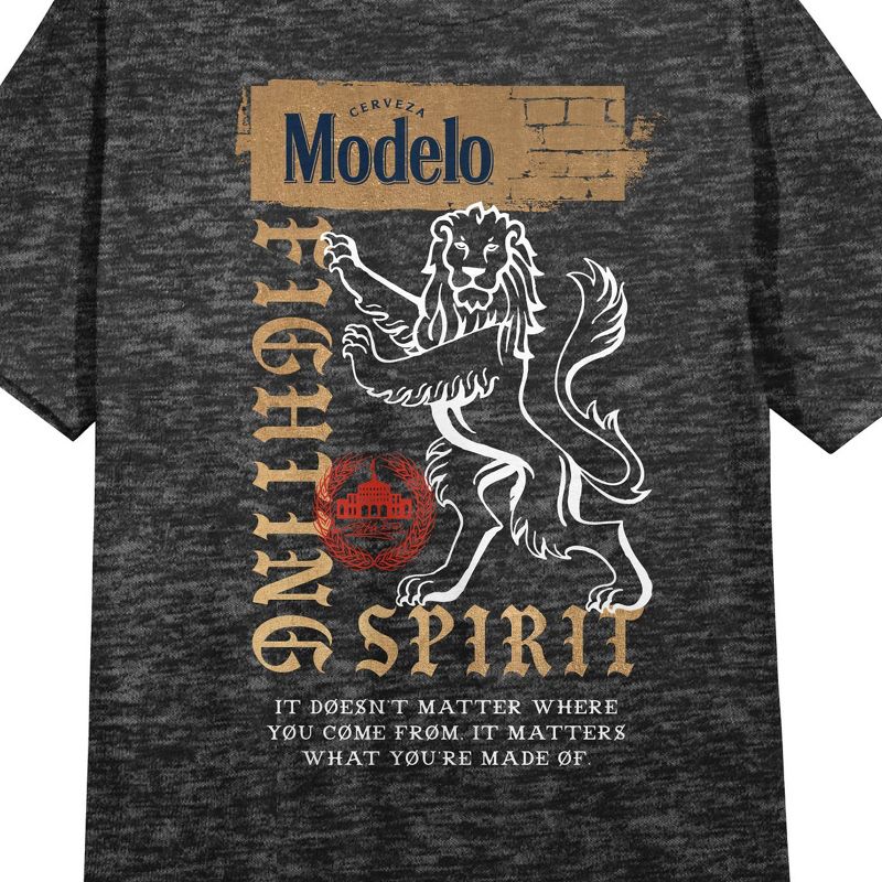 Modelo Fighting Spirit Women's Heather Black Short Sleeve Night Shirt, 2 of 3