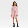 Girls' Long Sleeve Pointelle A-Line Dress - Cat & Jack™ - 3 of 3