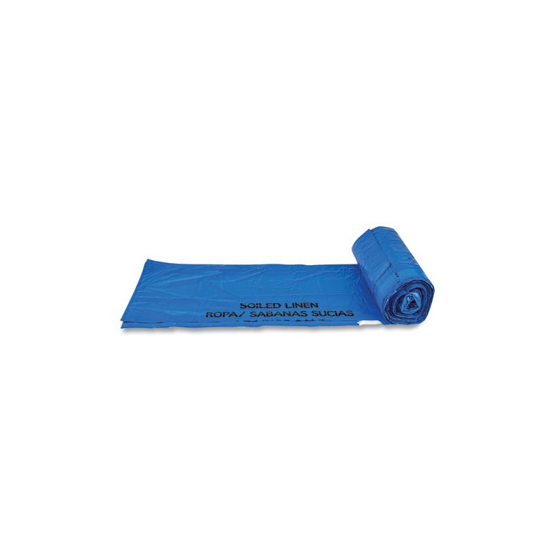 Inteplast Group Draw-Tuff Institutional Draw-Tape Can Liners, 30 gal, 1 mil, 30.5" x 40", Blue, 25 Bags/Roll, 8 Rolls/Carton, 4 of 6