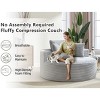 ORRD Round Cloud Couch Sofa Bed with Memory Foam, Green Sectional Sleeper for Small Space, 3 Pillows Included, No Assembly Required - 3 of 4