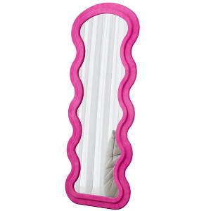 JUJABU Full-Length Wavy Floor Mirror with Stand for Bedroom or Living Room - 1 of 4
