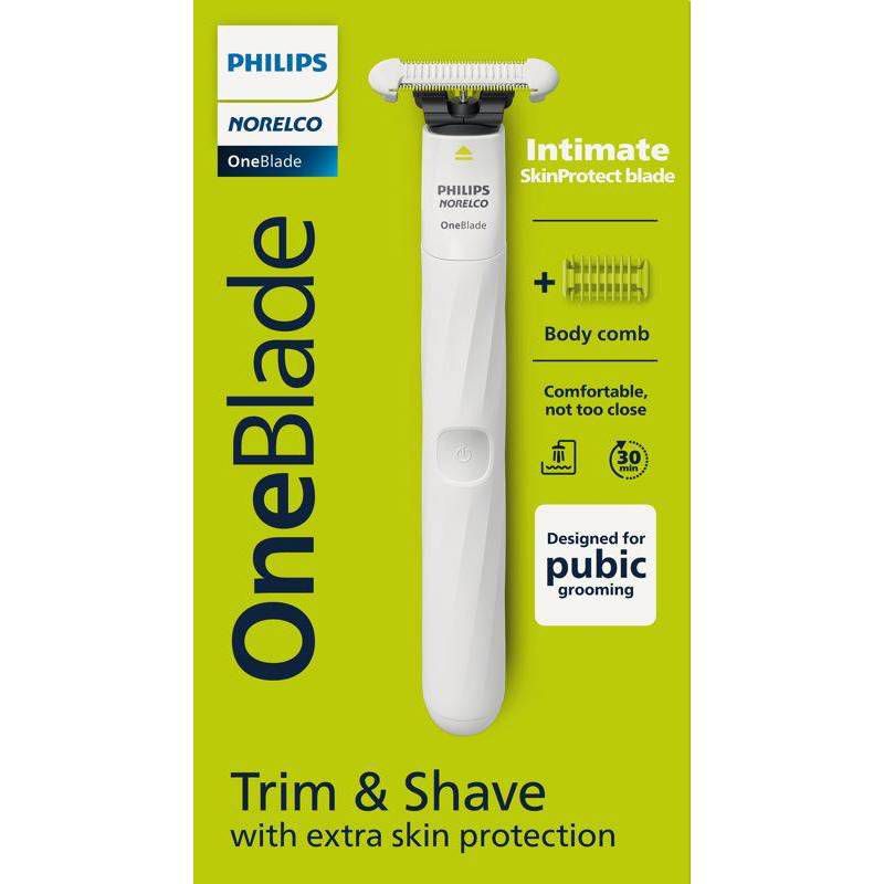 Philips Norelco OneBlade Intimate Electric Rechargeable Pubic Groomer - QP1924/70, 1 of 15