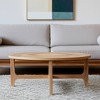HomeRoots 39" Natural and White Solid Wood Round Distressed Coffee Table - 2 of 4