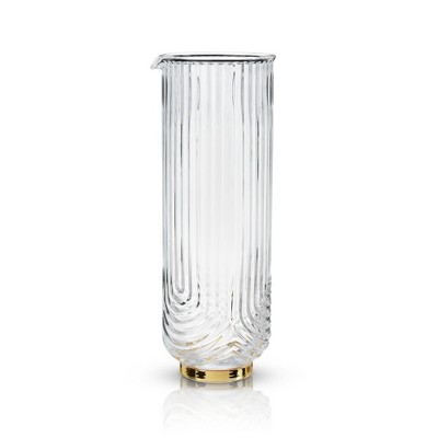 Gatsby Gold-Plated Base Glass Carafe