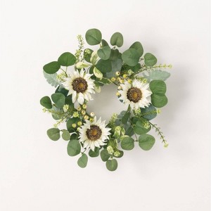Sullivans Artificial Sunflower  Eucalyptus and Berry Wreath - 1 of 2