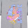 Women's - Instant Message - Anime Girl With Love Kanji Oversized Graphic T-Shirt - 2 of 4