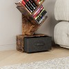 MAYEERTY 9 Tier Tree Bookshelf with Drawer Bookshelf Modern Book Storage Free Standing Tree Bookshelf Rustic Brown for Living Room Bedroom - 4 of 4