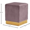 Meridian Furniture,Jax Velvet Ottoman/Stool - 3 of 4