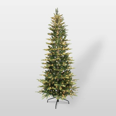 6.5ft Pre-Lit Alaskan Fir Artificial Christmas Tree - Puleo
