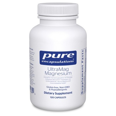 Pure Encapsulations UltraMag Magnesium - Supports Metabolism, Energy Production, Bones, Muscle Relaxation, and Cardiovascular Health - 120 Capsules