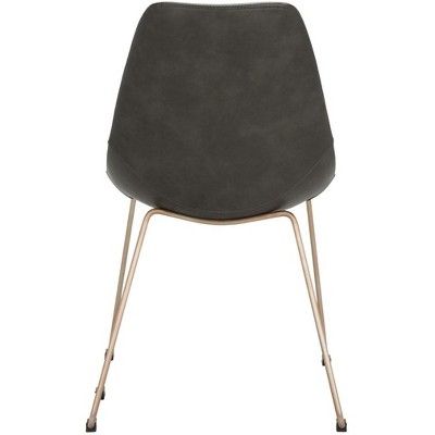 Dorian Grey and Copper Leather Dining Chair Set
