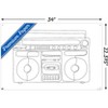 Trends International LINE AND BRUSH - Continuous Line Boombox Unframed Wall Poster Prints - 3 of 4