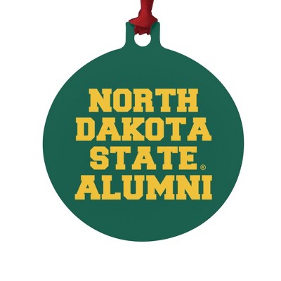 North Dakota State Bison Alumn Aluminum Holiday Christmas Tree Ornament