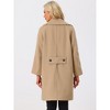 Allegra K Women's Notch Lapel Collar Winter Mid-Long Coat - 4 of 4