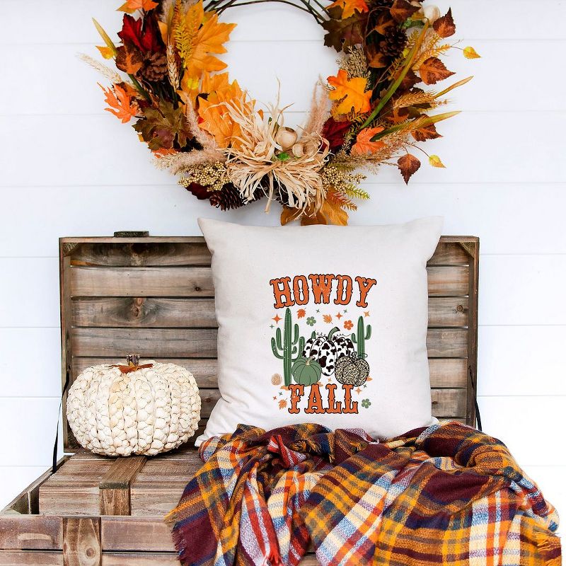 City Creek Prints Howdy Fall Cactus Canvas Pillow Cover - Natural, 2 of 3