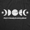 Womens Theres Beauty In Every Phase T Shirt Funny Cute Moon Lunar Phases Tee For Ladies - Crazy Dog Women's T Shirt - 2 of 4