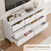 Acekool Modern 6 Drawer Dresser with Gold Handles, Long Storage Organizer Chest for Bedroom, Closet, Living Room & Entryway - 3 of 4