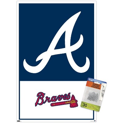 MLB Atlanta Braves - Logo 13 Wall Poster with Push Pins, 14.725 x 22.375