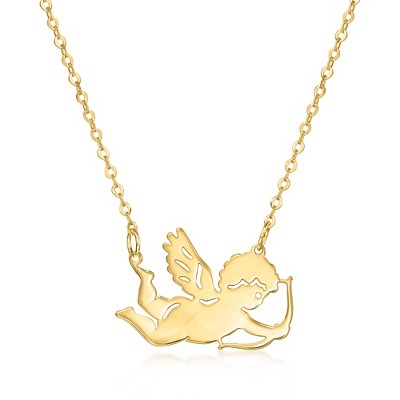 Ross-Simons Italian 10kt Yellow Gold Cupid Necklace Size 18