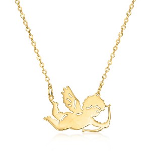 Ross-Simons Italian 10kt Yellow Gold Cupid Necklace Size 18 - 1 of 3