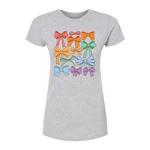 Women's - Instant Message - Pride Coquette Bows Fitted Graphic T-Shirt - 1 of 4