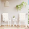 vidaXL Lowback Chair Cushions 2 Pcs Melange Cream - Outdoor/Indoor - UV Resistant 39.4"x19.7"x1.6" - Foam Fiber Filled - 4 of 4