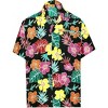 LA LEELA Men's Hawaiian Shirts Short Sleeve Button Down Shirt Floral Shirt Men Casual Holiday Party Caribbean Shirts for Men - 4 of 4
