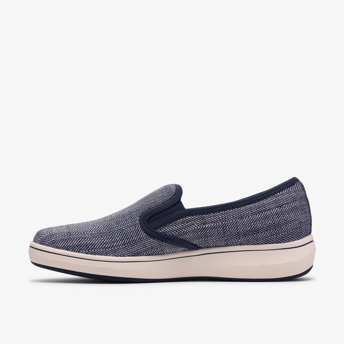 Обувь Clarks Cloudsteppers Womens Breeze Sky Zoe Navy Canvas Shoes 10 Medium — фото 2