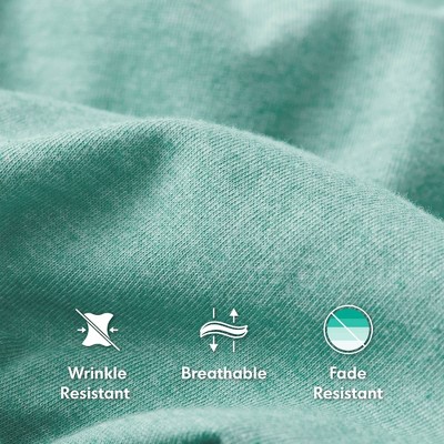 Aqua Twin Polyester Jersey Knit Sheet Set