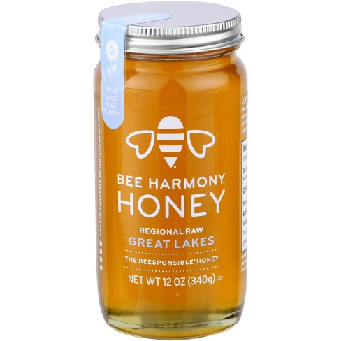 Bee Harmony Honey Great Lakes Regional Raw - Case of 6 - 12 oz - image 1 of 1