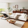 NicBex Modern 127.6" Sectional Sofa Modular L Shape Sofa Couch with Removable Storage Ottoman for Living Room Apartment - 3 of 4