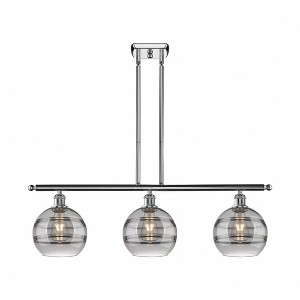 Rochester - 3 Light Stem Hung Island In Industrial Style-10.38 Inches Tall and 36 Inches Wide - 1 of 1