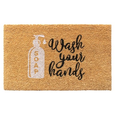 Tufted Wash Your Hands Doormat - Raj