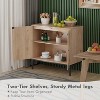 Brafab Buffet Sideboard Cabinets, Rattan Storage Cabinet Accent Entryway Chest Console Table Liquor Wood Cupboard for Dining Room - 2 of 4