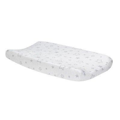 Lambs & Ivy Luna Gray/White Stars Baby Changing Pad Cover