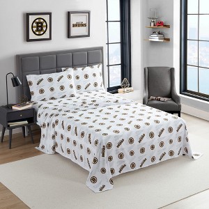 NHL Boston Bruins Bed Sheet Sets by Sweet Home Collection® - 1 of 4