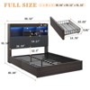AMERLIFE LED Bed with 4 Storage Drawers, Bookcase Headboard and Charging Station - 2 of 4