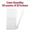 Smarty Had A Party Shiny Metallic Silver Hammered Plastic Knives - 1000 pcs - 4 of 4