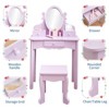 Girls' Vanity Set with Mirror, Makeup Table and Stool for Kids - 4 of 4